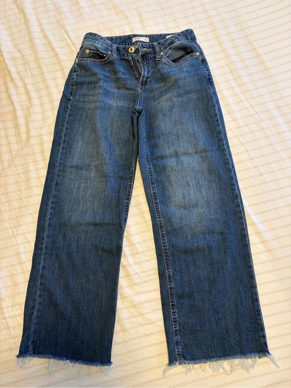 Oat wide leg denim jeans